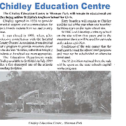 Chidley [Newsletter excerpt]